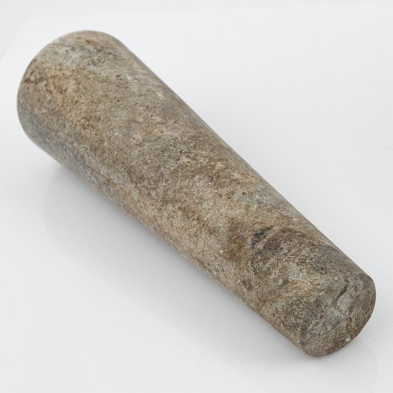 A marble mortar.