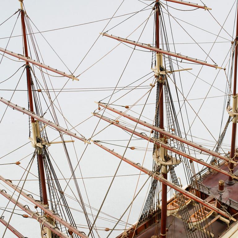 An early 20th century model of the ship 'Bohus'.