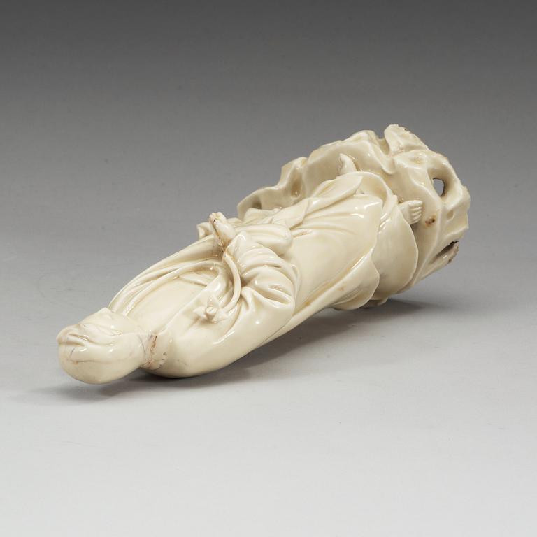 FIGURIN, blanc de chine. Qing dynastin, 1700-tal.