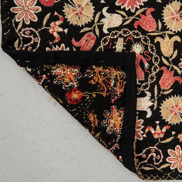 Embroidered tapestry, dated 1835, approx. 58 x 58 cm.