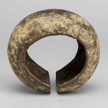 Two bronze currency braclets, DR Congo.