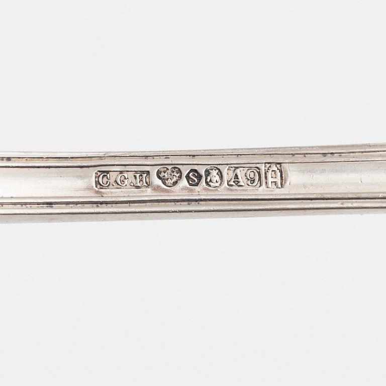 A Swedish Silver Cutlery, 'Olga', CG Hallberg, Stockholm 1950s (72 pieces).