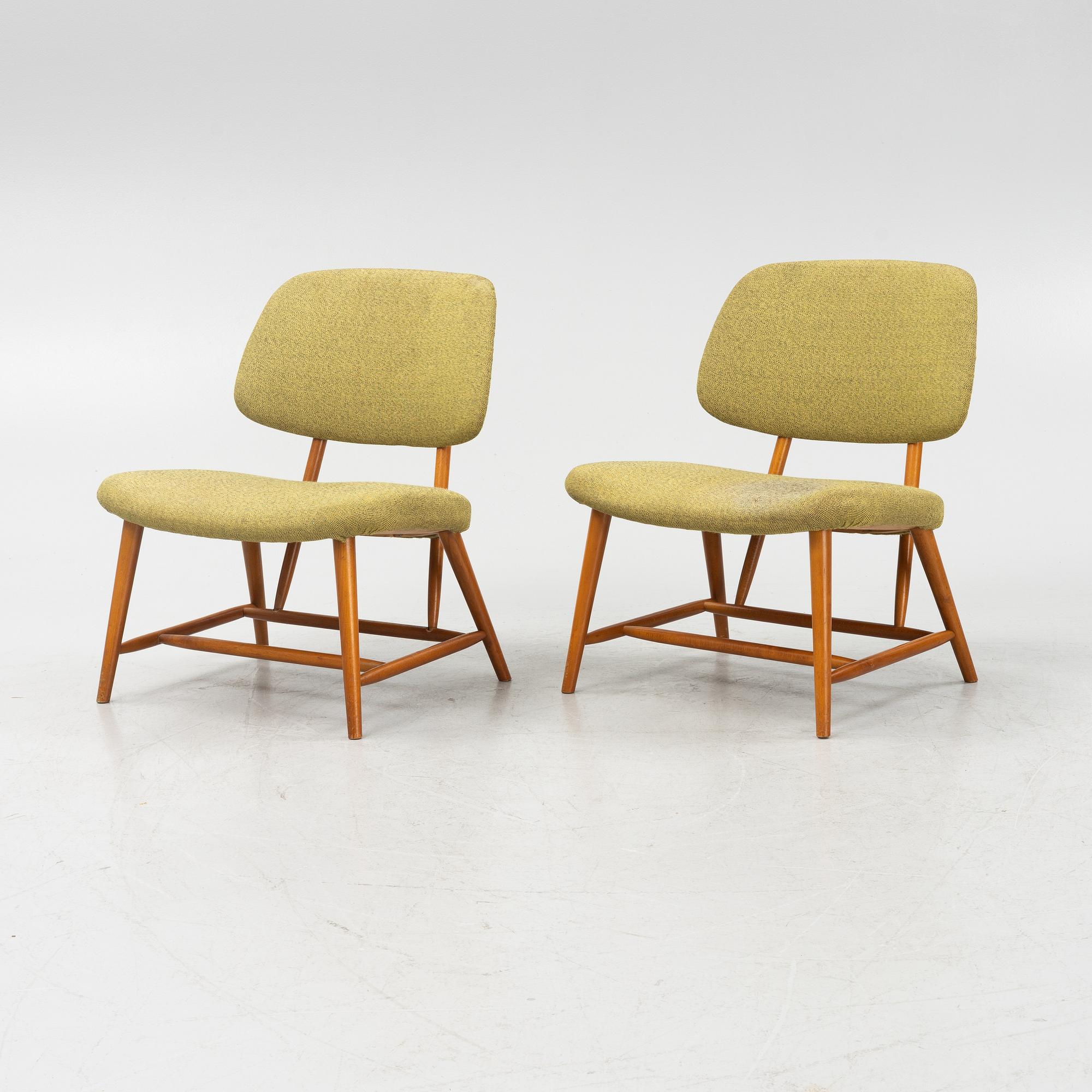 Alf Svensson, fåtöljer ett par, "TeVe", Bra Bohag, Studio Ljungs Industrier AB, Malmö, 1950-tal.