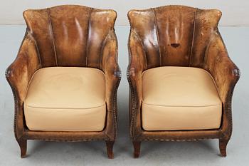 FÅTÖLJER, 2 st, 1920/30-tal.