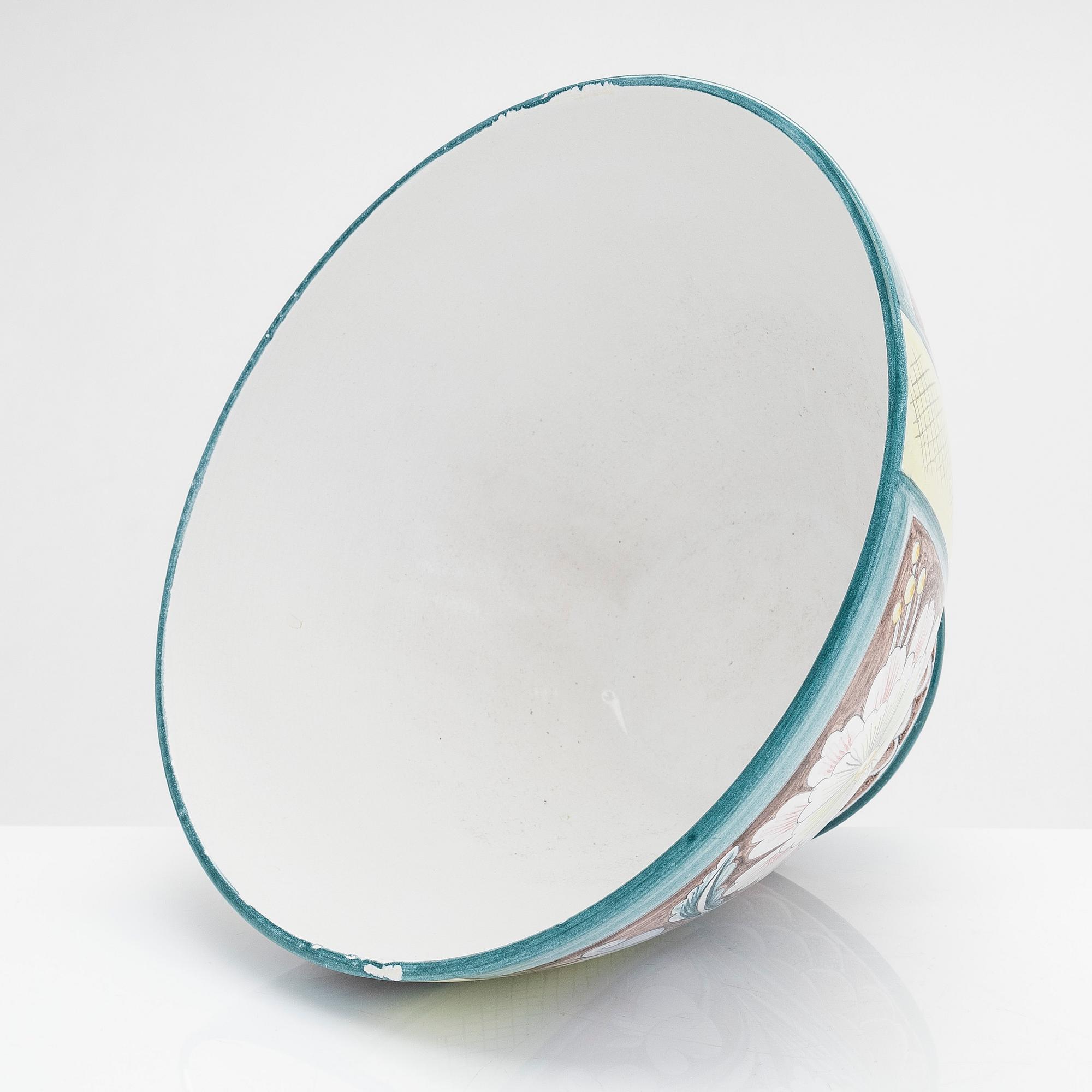 Tyra Lundgren, skål/  kupa för taklampa, tillverkare Arabia 1920-tal.