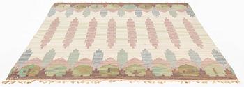 Judith Johansson, a carpet, 'Hallandsåsen', flat weave, c 281 x 218 cm, signed JJ.