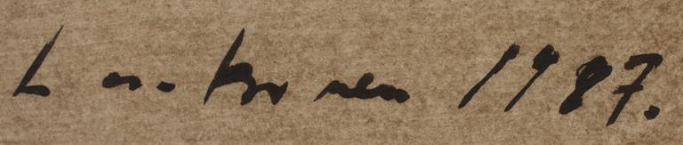 TERO LAAKSONEN, tempera på papper, signerad och daterad 1987.