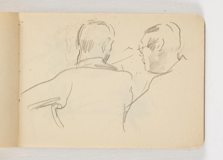 Lotte Laserstein, 10 små skissblock med teckningar.