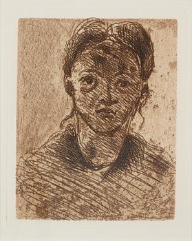 PAUL CÉZANNE, etching, not signed, posthumous prints.