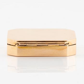 A Swedish 18K gold vinaigrette/scent box, mark of Johan Daniel Blomsterwall, (active 1810-1841 (1843)) Gothenburg.
