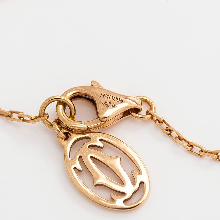 Cartier, necklace, D' amour 18K gold and pink sapphire.