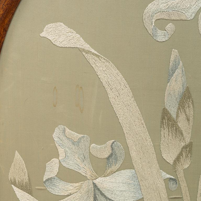 Vikskärm, tre delar, jugend, tidigt 1900-tal.