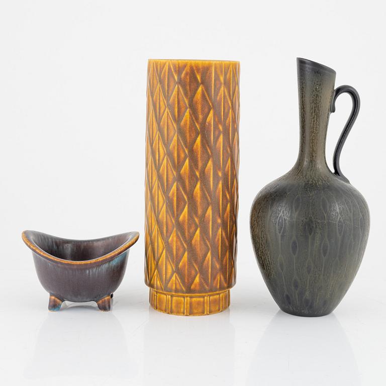 Gunnar Nylund, vase, bowl, jug, stoneware, Rörstrand.