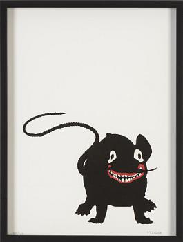Makode Linde, litografi med UV-lack signerad, 107/120.