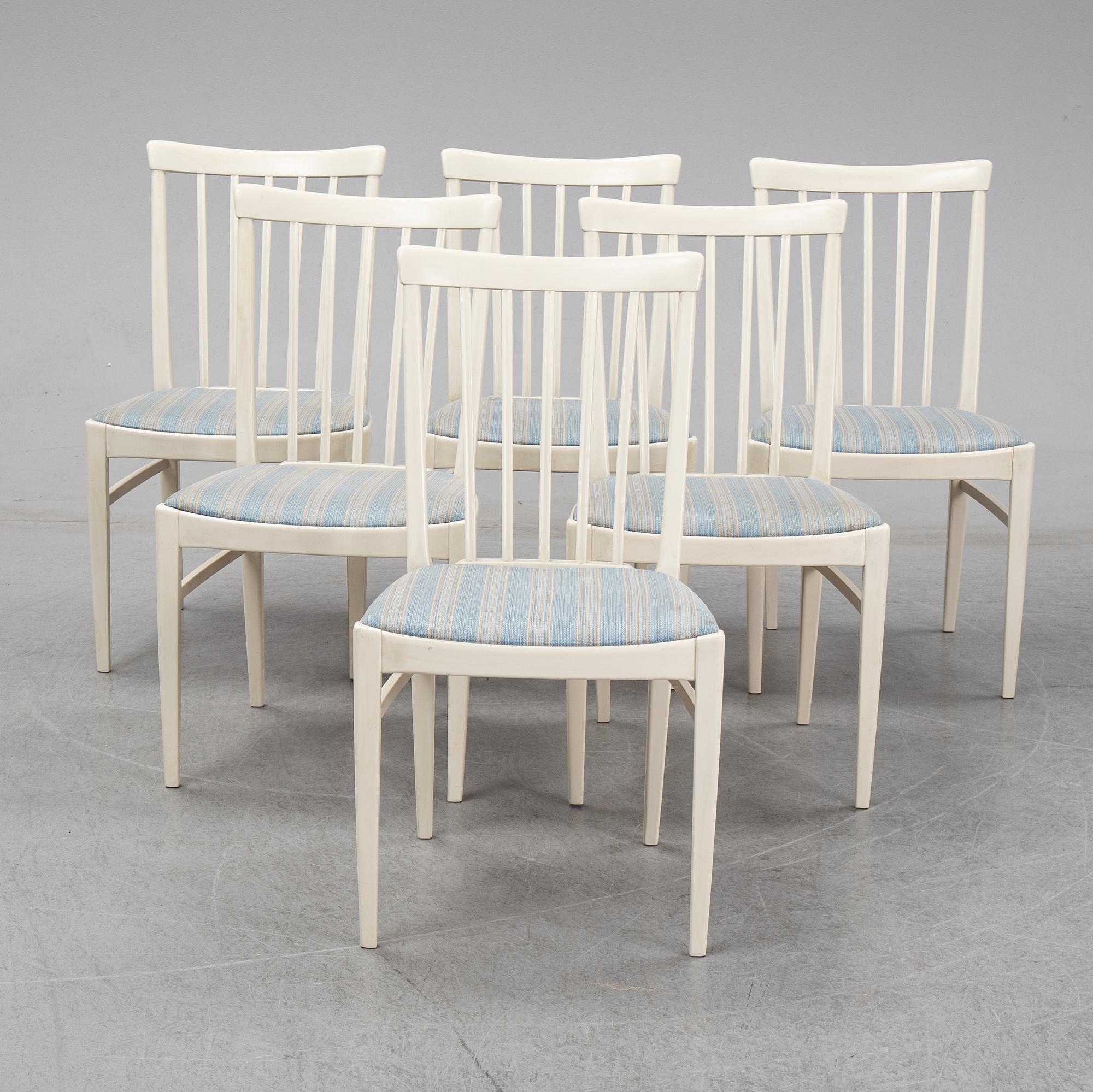 Six 'Herrgården' chairs by Carl Malmsten for Bodafors.