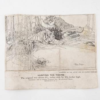 Amerikanskt cigarettetui i silver med gravyr från andra världskriget.