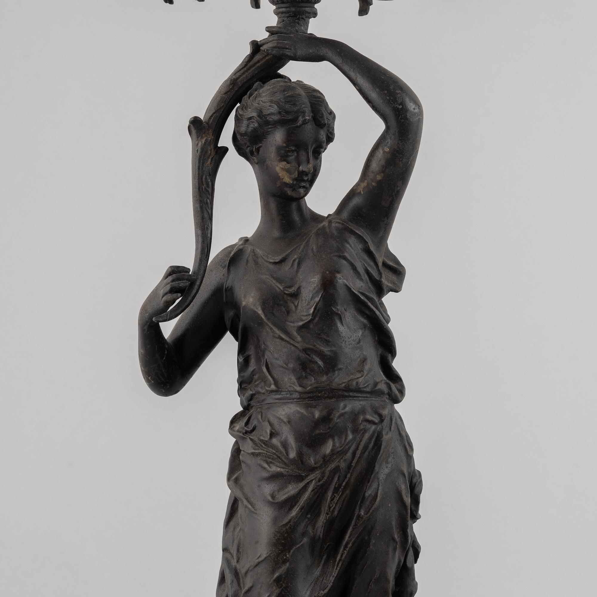 A pair of Empire style candelabras, second half of the 19th century.