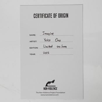 Yoko Ono, Non-Violence Art Project & Yoko Ono, "Imagine".