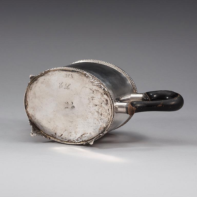 A Swedish 18th century silver tea-pot, marks of Sephan Westerstråhle, Stockholm 1798.