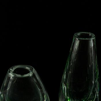 Vicke Lindstrand, glas, 5 st, "Sjögräs", Kosta.