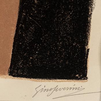 GINO SEVERINI, lithograph in colors, signed and numbered 54/95.