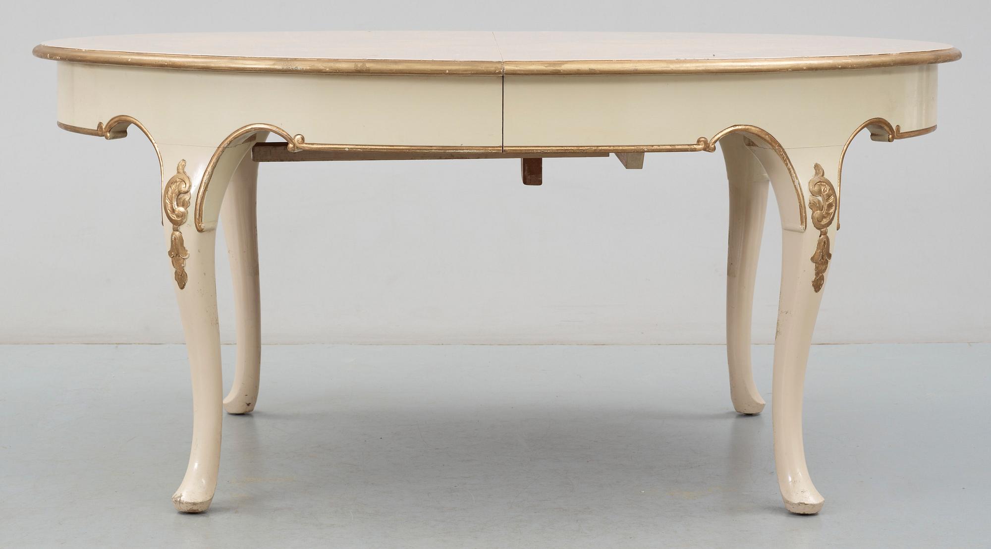 MATSALSGRUPP, 18 delar, rokokostil, Lysberg  och Hansen A/S, Kgl. Hofleverandör Palaegade Köbenhavn,1900-tal.