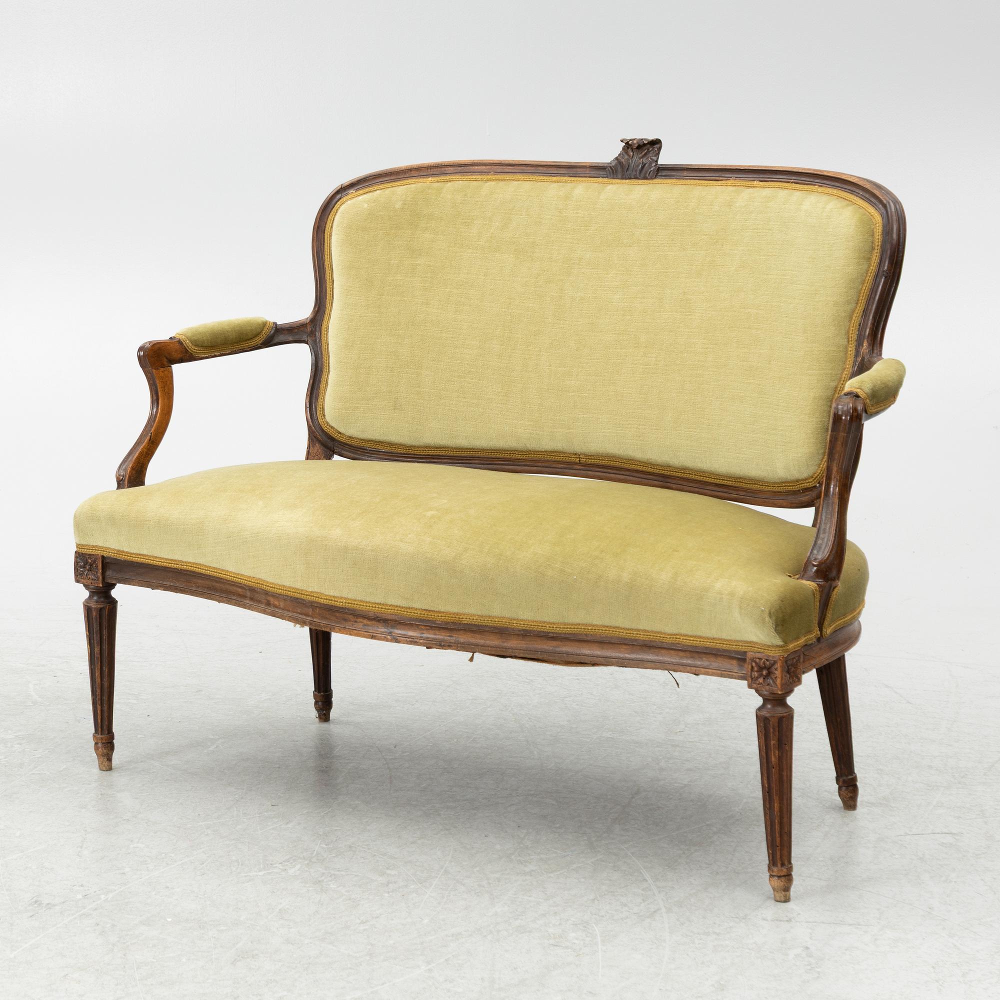 Soffa, Louis XVI, Frankrike, 1800-tal.