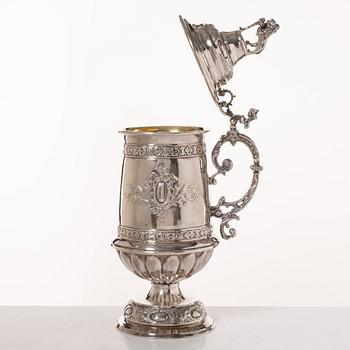 Praktkanna, sterlingsilver, nyrenässansstil, Lale Silverware & Co Ltd, Istanbul, Turkiet, 1900-tal.