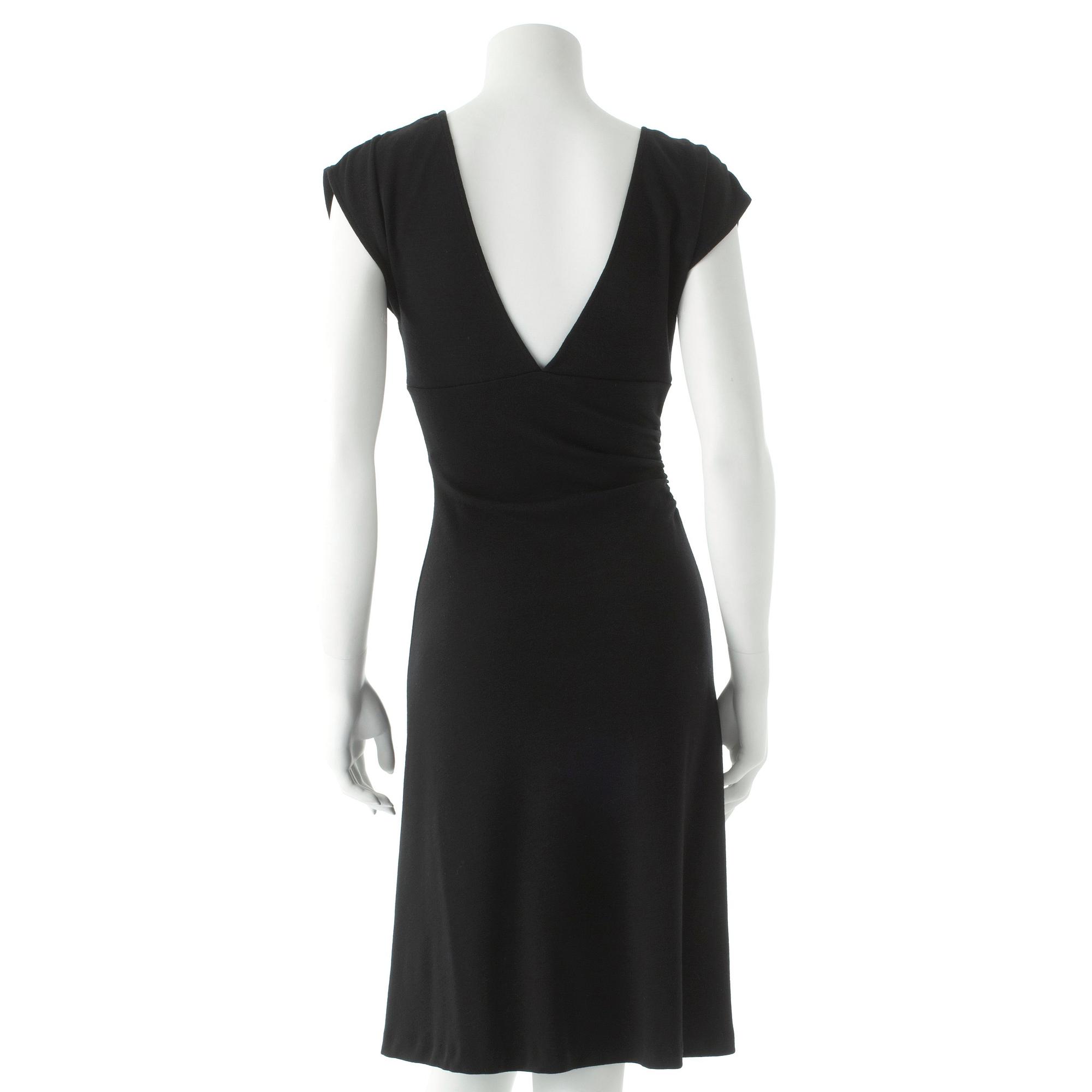 DIANE VON FURSTENBERG, a black wool dress.