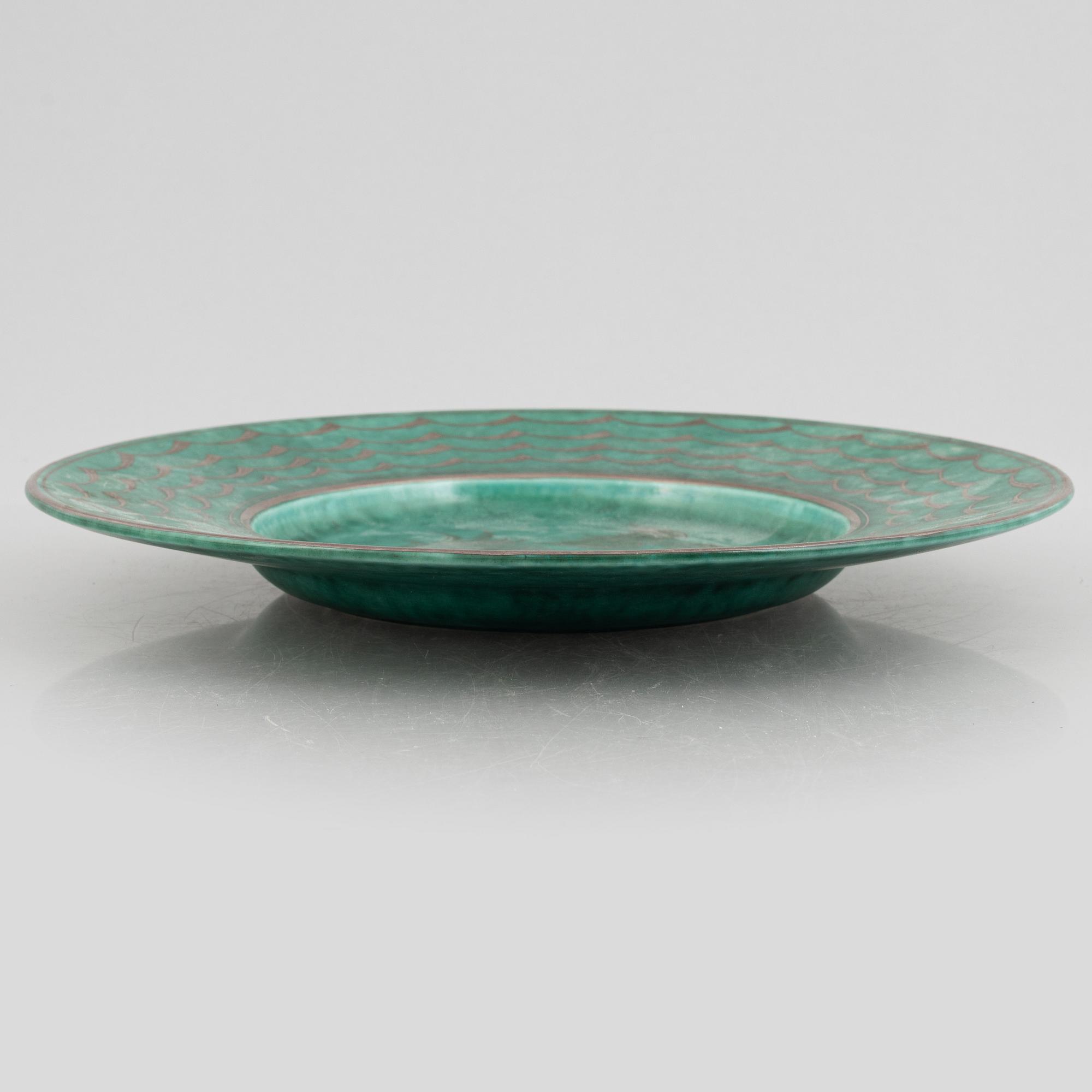 Wilhelm Kåge, an 'Argenta' stoneware dish, Gustavsberg 1934.