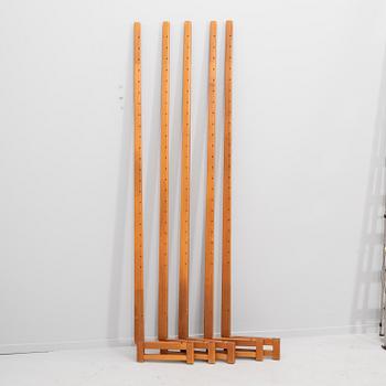 A Karhu/Wechert 1960s teak corner book shelf from AB Anders Gustafsson Tibro.