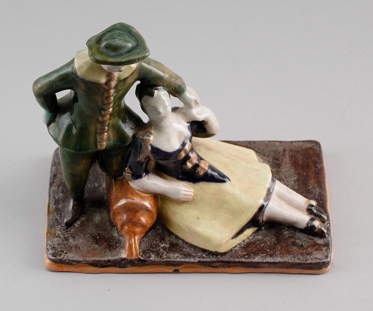 FIGUR, lergods, Wiener Werkstätte, Österrike, 1900-talets första hälft.