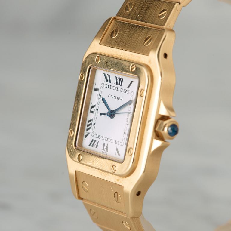 CARTIER, Santos, wristwatch, 29,5 x 29,5 (41) mm,