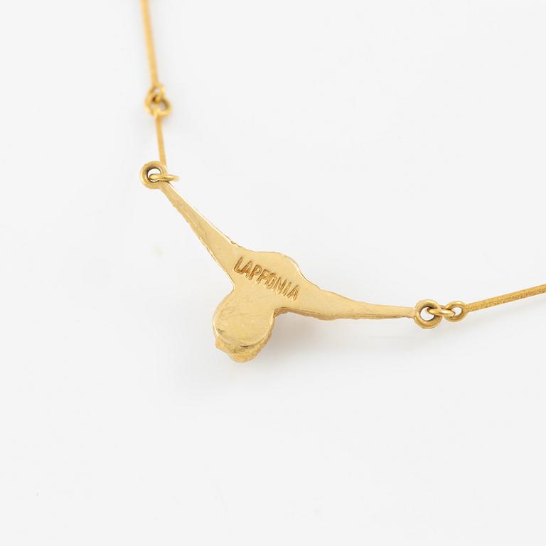 Björn Weckström, "cheek to cheek" necklace 18K gold with pearls. Lapponia 1992.
