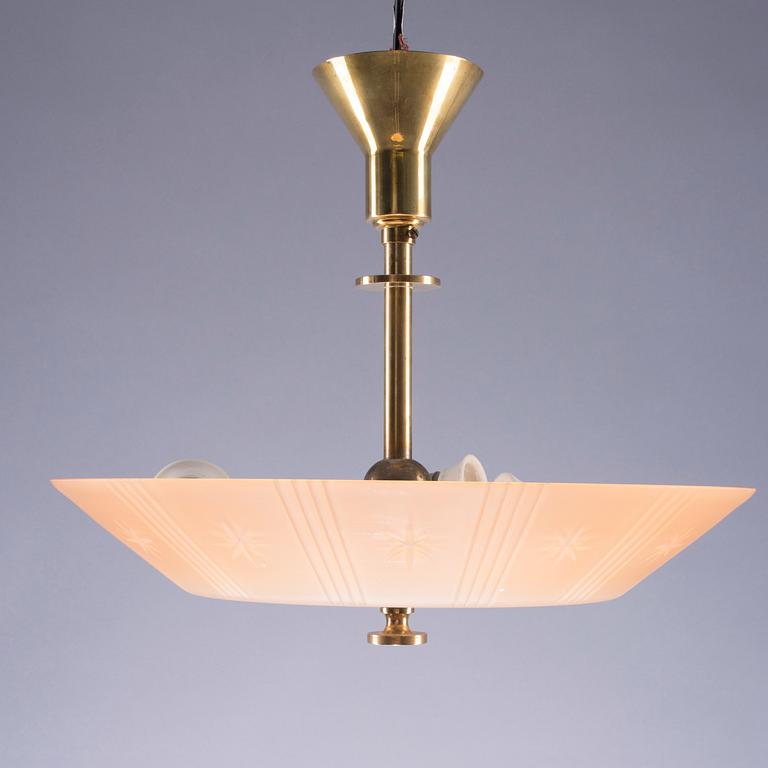 TAKLAMPA, plafond, 1920/1930-tal. Totalhöjd 33 cm.