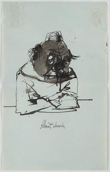 AXEL FRIDELL, indian ink and wash, unsigned. "Allmänt utseende".