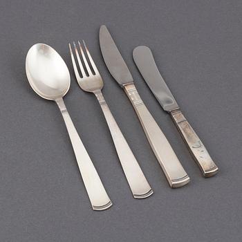 JACOB ÄNGMAN, a part 'Rosenholm' silver cutlery, GAB, Stockholm, 1970/80s (16 pieces).