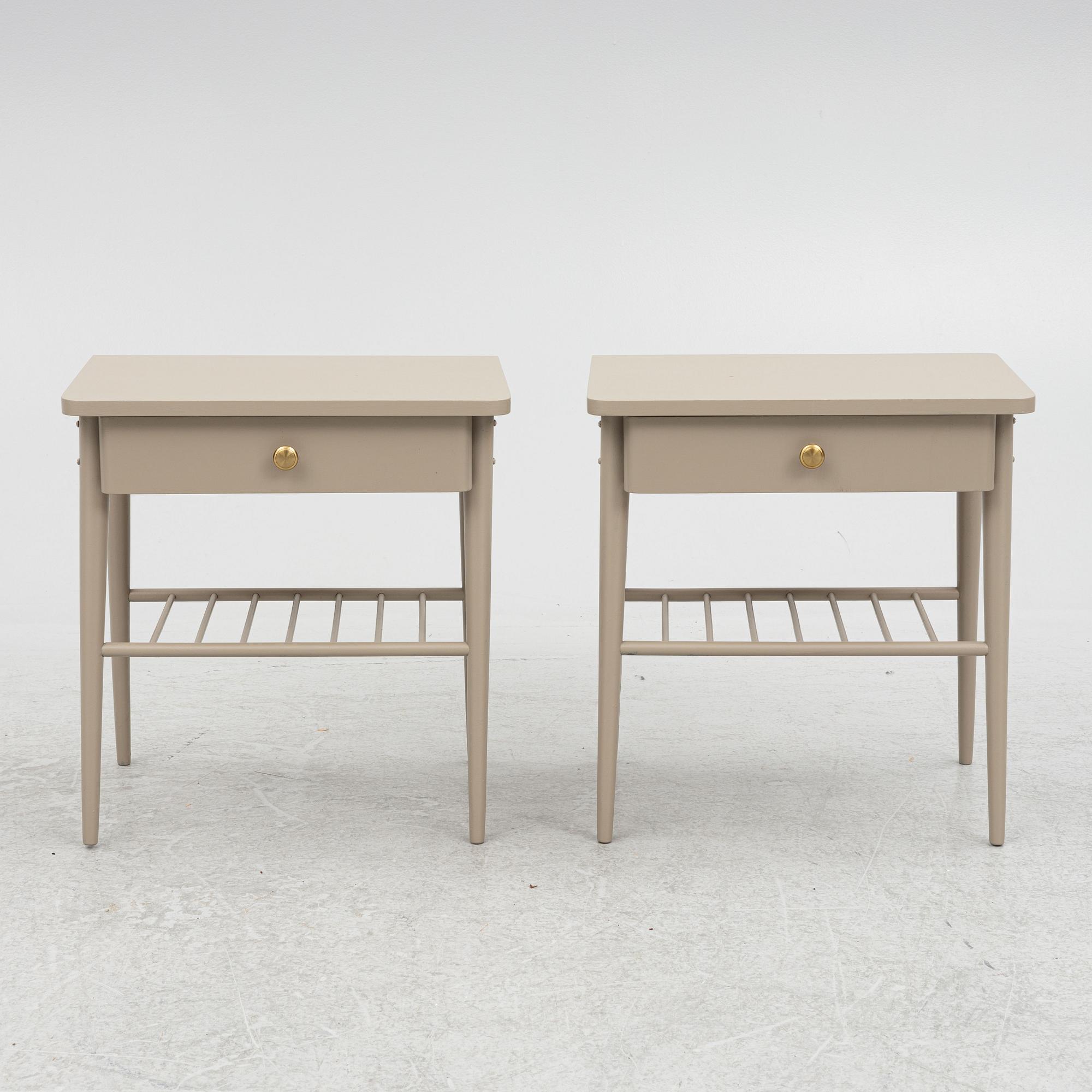 Nightstands, a pair, 1950s/60s.