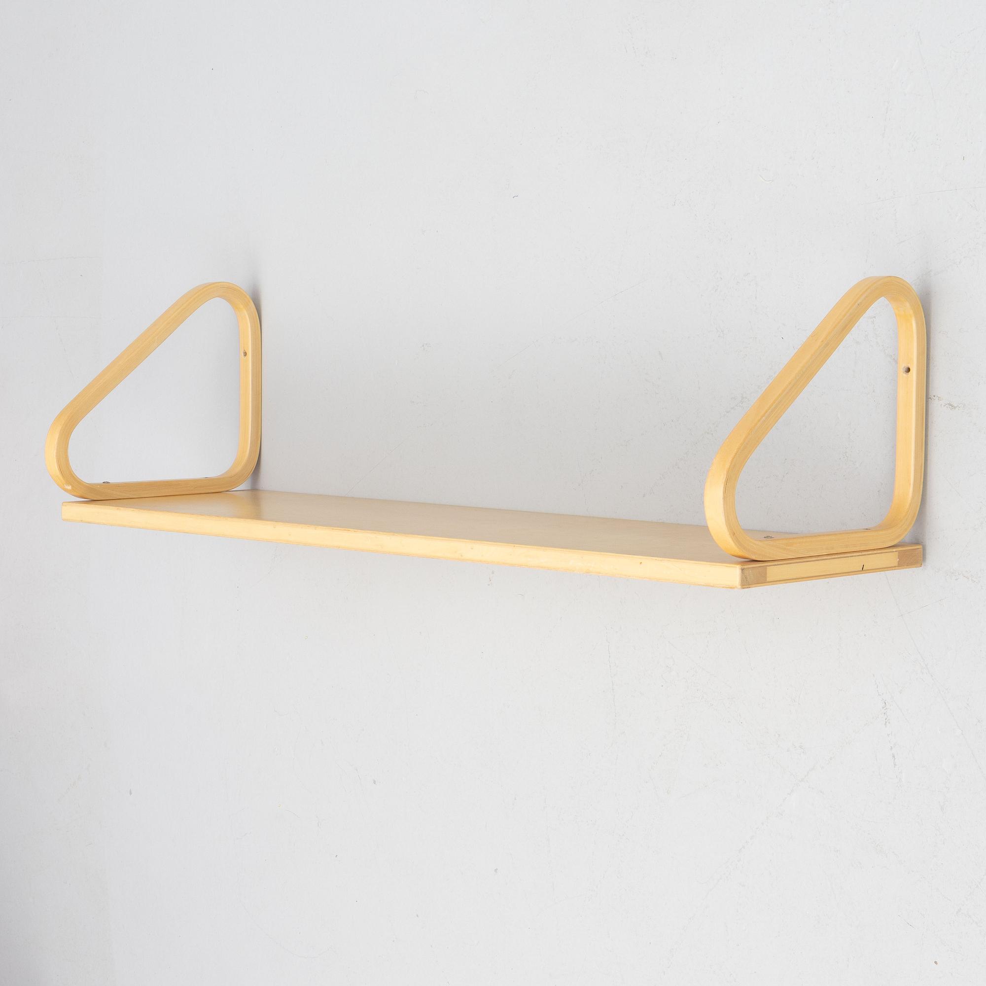 Alvar Aalto, a wall shelf, model 112b, Artek, Finland.