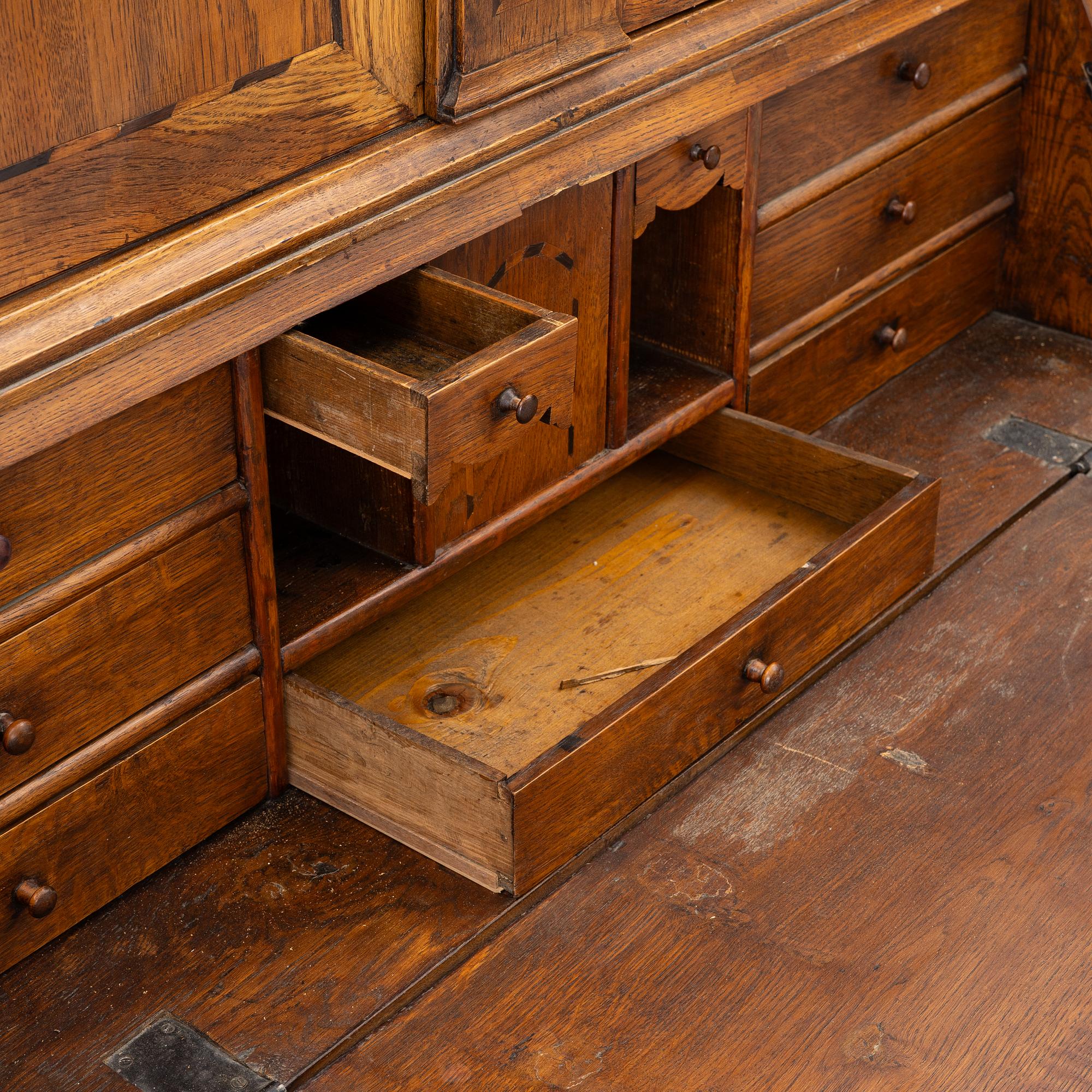 A writing cabinet, 18th Century.
