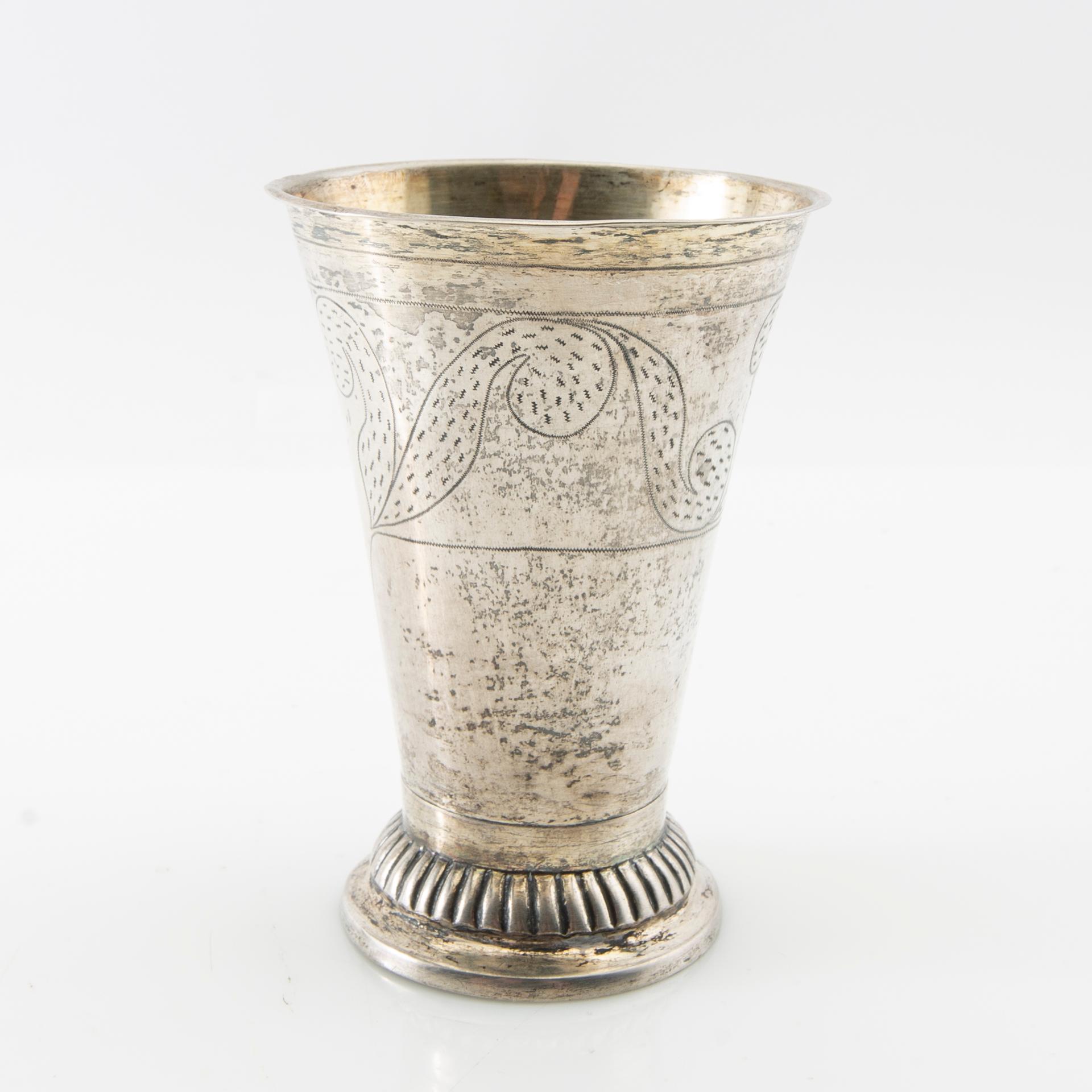 Andreas Silfverberg cup silver Ystad 1840.
