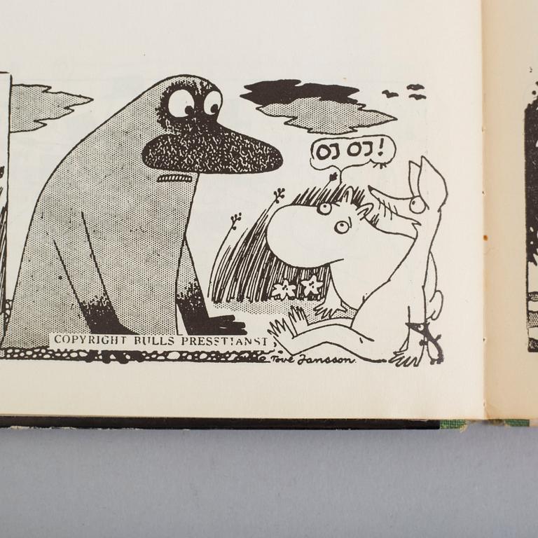 TOVE JANSSON, book, "Mumintrollet 1", 1957, signed.