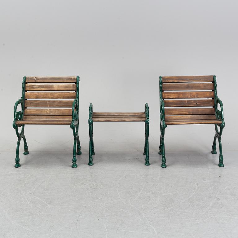 A five piece Byarum suite of garden furniture, late 20th Century.