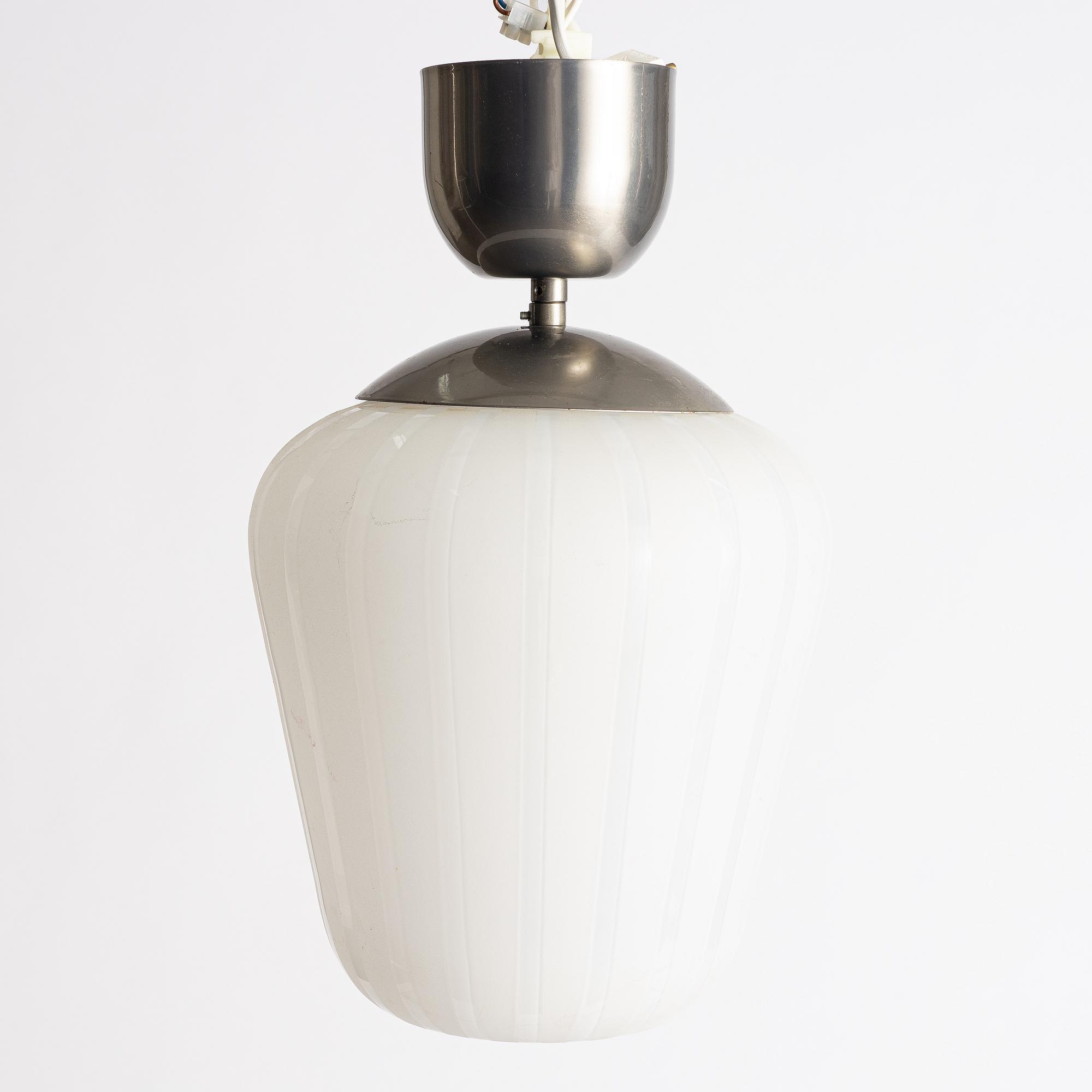 Ceiling lamp, possibly Flygsfors. 20th century.