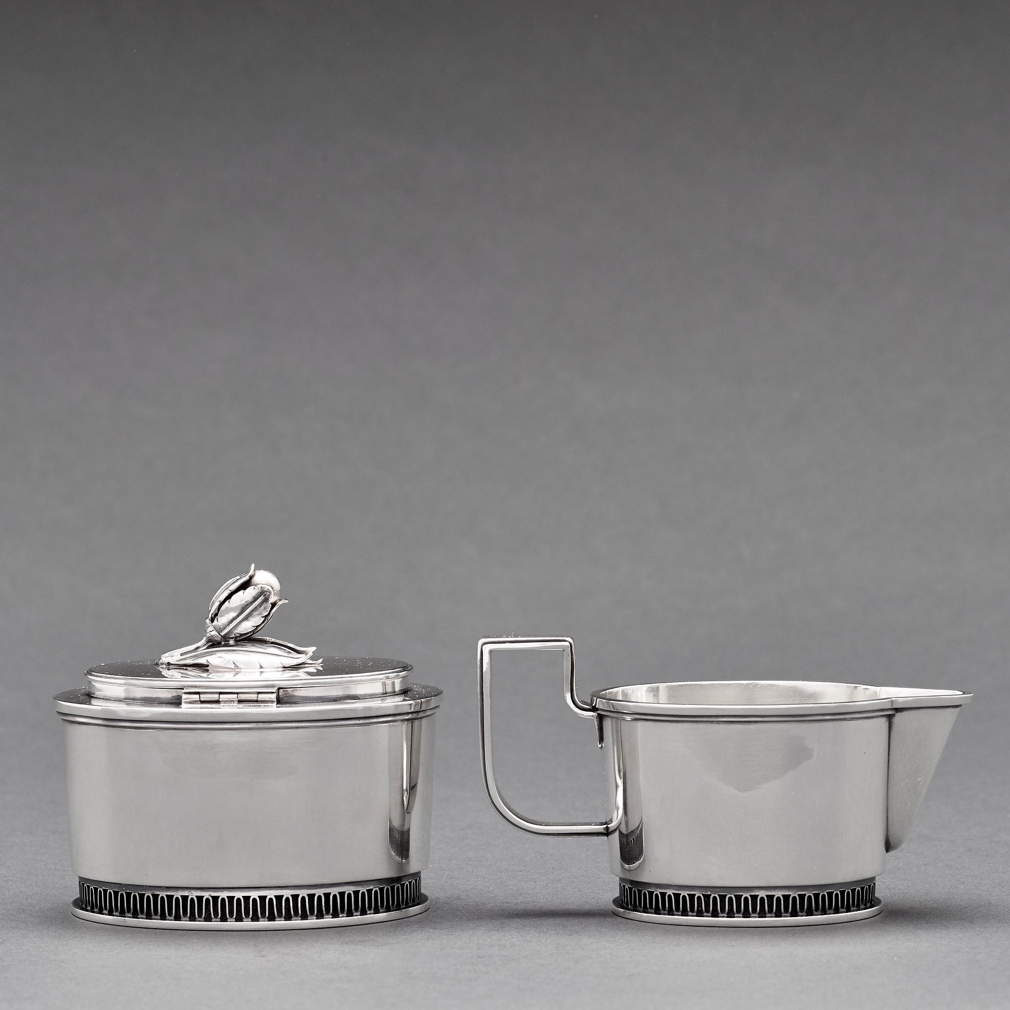 Carl Fredrik Carlman, a 3 pieces coffee service, Stockholm 1967.