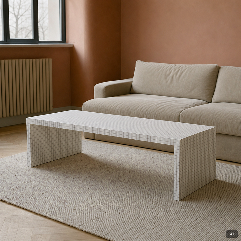 Superstudio, matbord, "Quaderna", Zanotta, Italien.