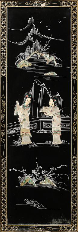 VÄGGPLAKETTER, 4 st, Kina, 1900-tal.