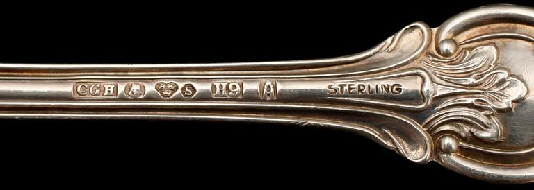 KAFFESKEDAR, 10 st, silver, CG Hallberg, Stockholm 1960-tal. Vikt ca 213 g.