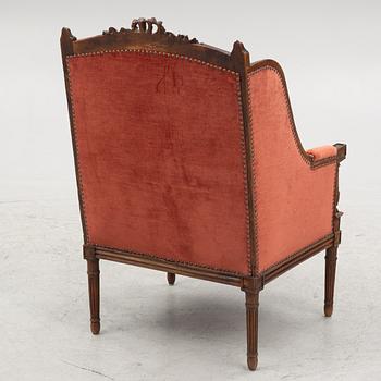 A bergère, Louis XVI, France, late 18th Century.