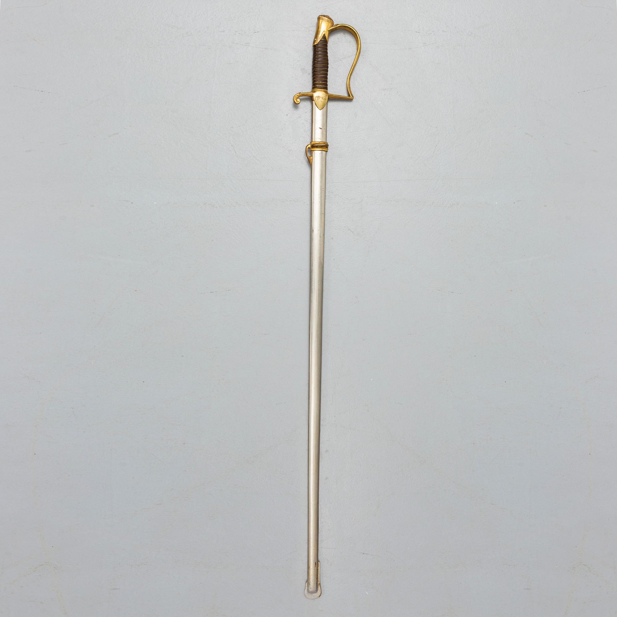 A Swedish late 19th century small sward, and a belt by Sporrong, 20th century.